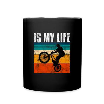 BMX is my life Bike Bike Bicycle Motocross - Full Colour Mug - black - Front
