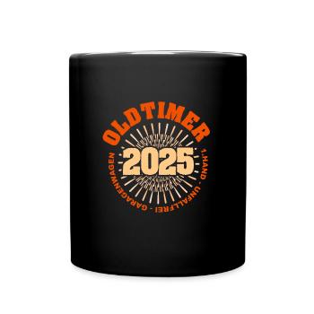 Jahr 2025 - Tasse einfarbig - Schwarz - Vorne