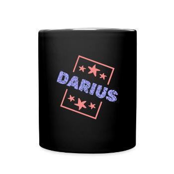 Prénom Darius - Mug uni - noir - Devant