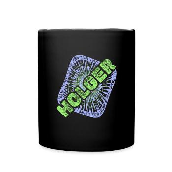 Warp Holger - Tasse einfarbig - Schwarz - Vorne