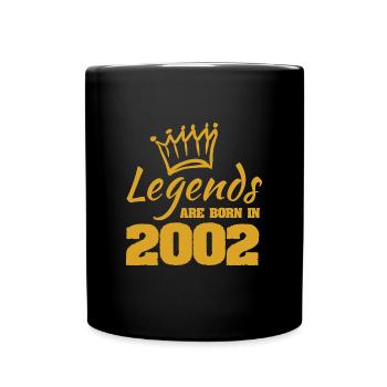 Jahr 2002 - Tasse einfarbig - Schwarz - Vorne