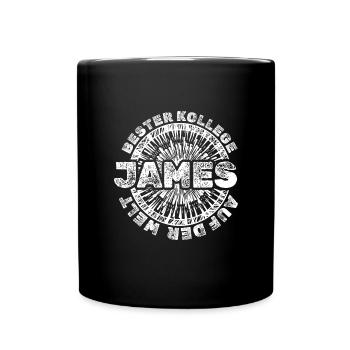 Geschenk für James - Tasse einfarbig - Schwarz - Vorne