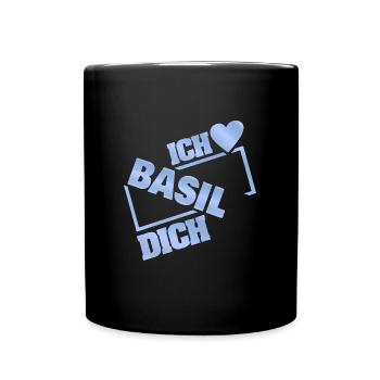 Geschenk für Basil - Tasse einfarbig - Schwarz - Vorne