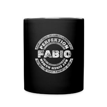 Vorname Fabio - Tasse einfarbig - Schwarz - Vorne