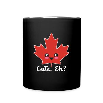 Eh Canadian Flag Maple Leaf Funny Canada Souvenir - Tasse einfarbig - Schwarz - Vorne