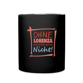 Vorname lorenza - Tasse einfarbig - Schwarz - Vorne