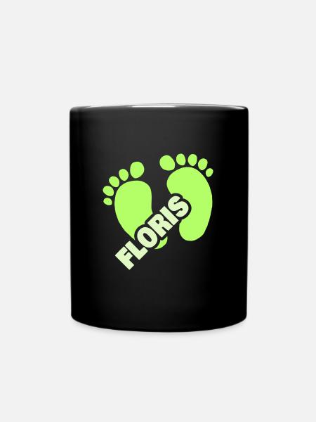 Fußabdruck Floris - Tasse einfarbig - Schwarz