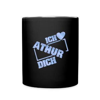 Liebespaar Athur - Tasse einfarbig - Schwarz - Vorne