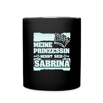 Spruch Sabrina - Tasse einfarbig - Schwarz - Vorne