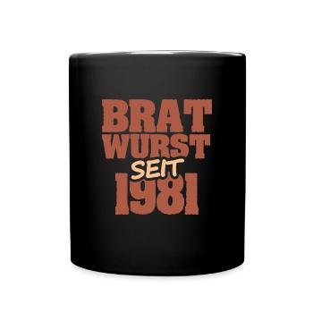 Barbecue 1981 - Tasse einfarbig - Schwarz - Vorne