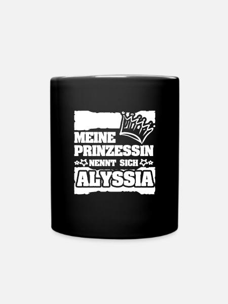 Spruch Alyssia - Tasse einfarbig - Schwarz