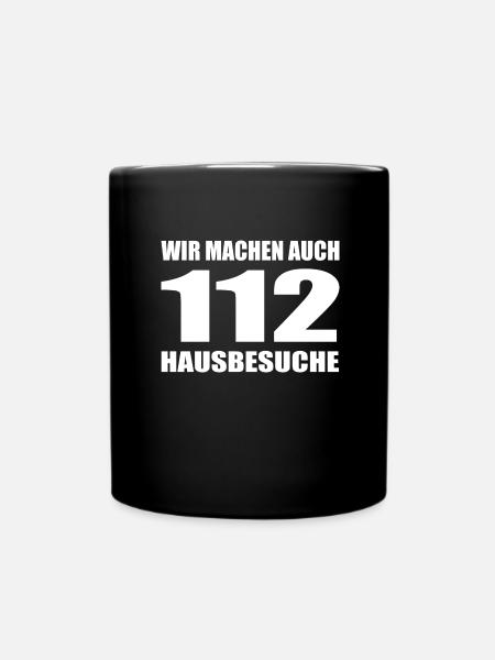 Feuerwehr - Tasse einfarbig - Schwarz