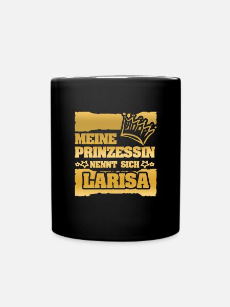 Mädchenname Larisa - Tasse einfarbig - Schwarz