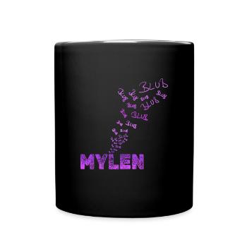 Mylen als Spaßig - Tasse einfarbig - Schwarz - Vorne