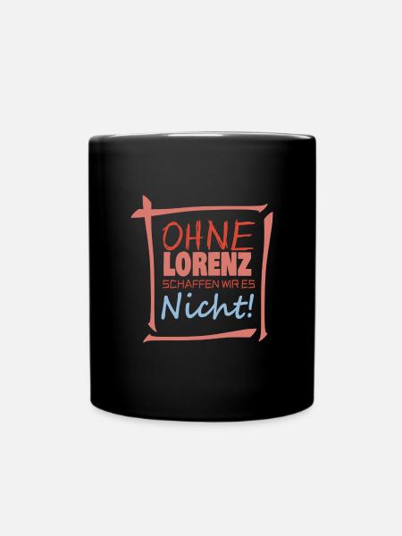 Lorenz als Lorenz - Tasse einfarbig - Schwarz