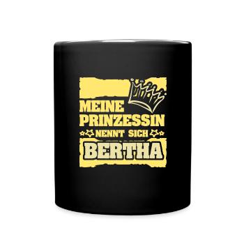 Geschenk für Bertha - Tasse einfarbig - Schwarz - Vorne