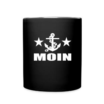 Moin - Tasse einfarbig - Schwarz - Vorne