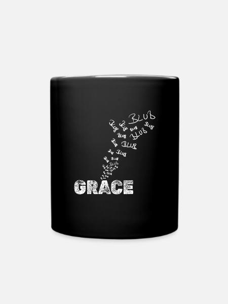 Anglerin Grace - Tasse einfarbig - Schwarz