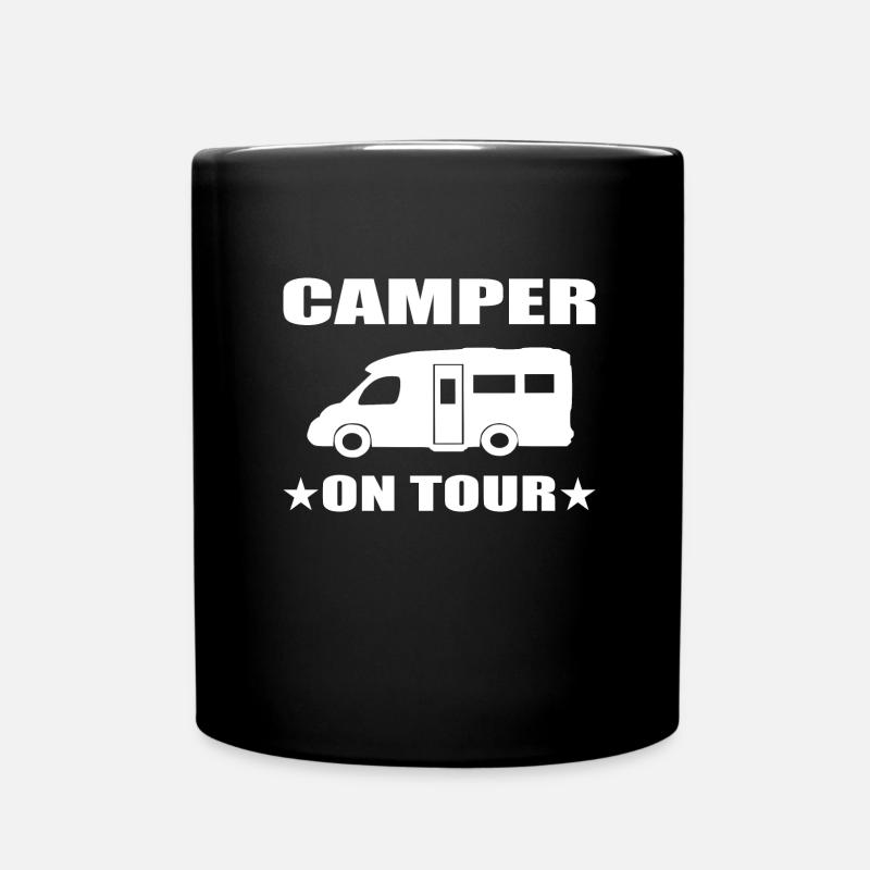 Camping - Tasse einfarbig - Schwarz