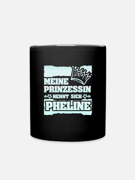Pheline als Mädchenname - Tasse einfarbig - Schwarz