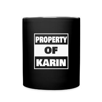 Prénom karin - Mug uni - noir - Devant