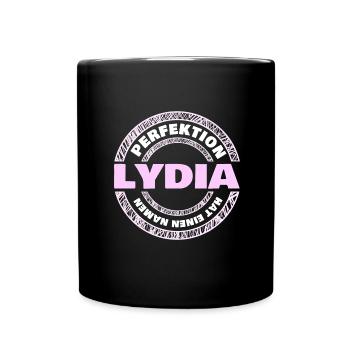 Vorname Lydia - Tasse einfarbig - Schwarz - Vorne