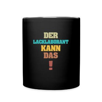 Geschenk für Lacklaborant - Tasse einfarbig - Schwarz - Vorne