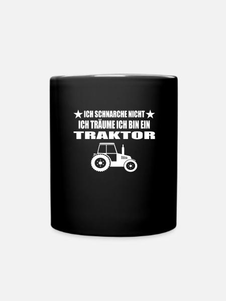 Traktor - Tasse einfarbig - Schwarz