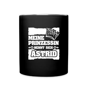 Mädchenname Astrid - Tasse einfarbig - Schwarz - Vorne