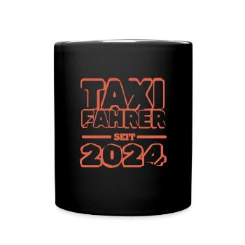 Taxifahrer 2024 - Tasse einfarbig - Schwarz - Vorne