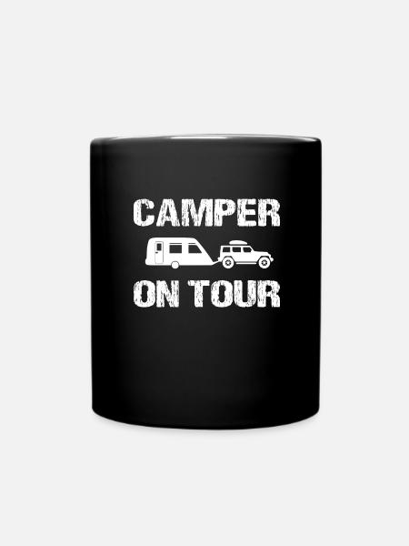 Camping - Tasse einfarbig - Schwarz