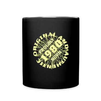 Authentic 1980 - Full Colour Mug - black - Front