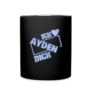 Geschenk für Ayden - Tasse einfarbig - Schwarz - Vorne