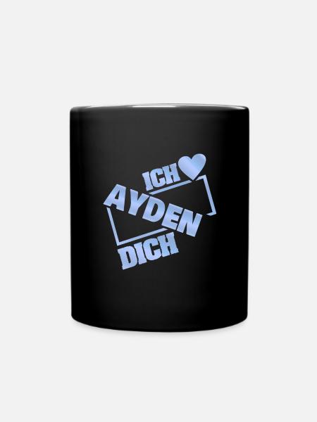 Geschenk für Ayden - Tasse einfarbig - Schwarz