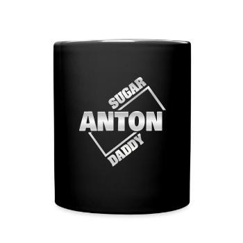 Anton als Sugardaddy - Tasse einfarbig - Schwarz - Vorne
