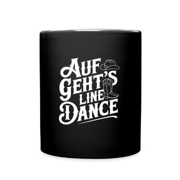 Line Dance mein Hobby - meine Passion - mein Ding - Tasse einfarbig - Schwarz - Vorne