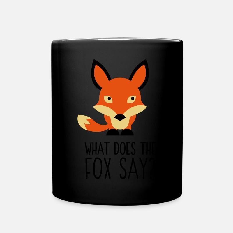 Qu est-ce que le renard dit? - Mug uni - noir