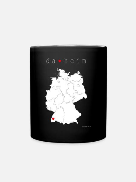 DA HEIM Shirt Männer - Tasse einfarbig - Schwarz