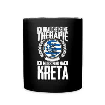 Therapie Kreta - Urlaub Geschenk Stalis Iraklio - Tasse einfarbig - Schwarz - Vorne