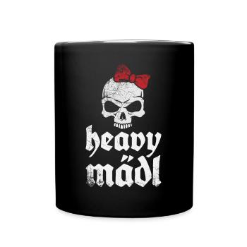 Heavy Mädl - Tasse einfarbig - Schwarz - Vorne