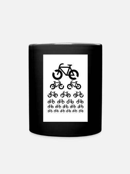 Affiche de test oculaire de vélo Landoltring - Mug uni - noir