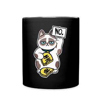 Conception de chat malchanceux - Mug uni - noir - Devant