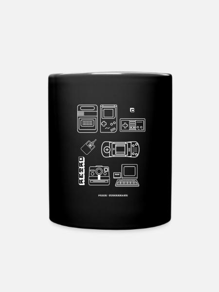 retro game blaupause nerd pc game 8bit konsole lol - Tasse einfarbig - Schwarz