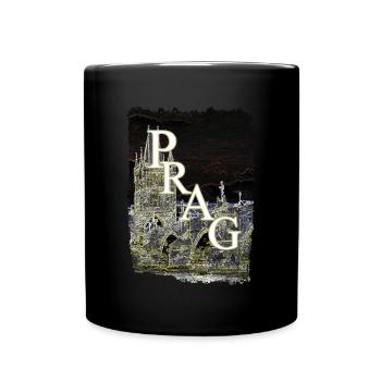 Prag Praha Karlsbrücke Tschechien Sehenswürdigkeit - Tasse einfarbig - Schwarz - Vorne