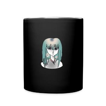 Huebsches Maedchen - Tasse einfarbig - Schwarz - Vorne