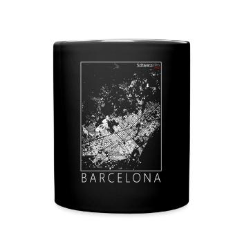 Black plan Barcelona Figureground Diagram - Full Colour Mug - black - Front