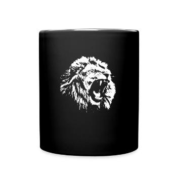 Lion animal cat of prey - Full Colour Mug - black - Front