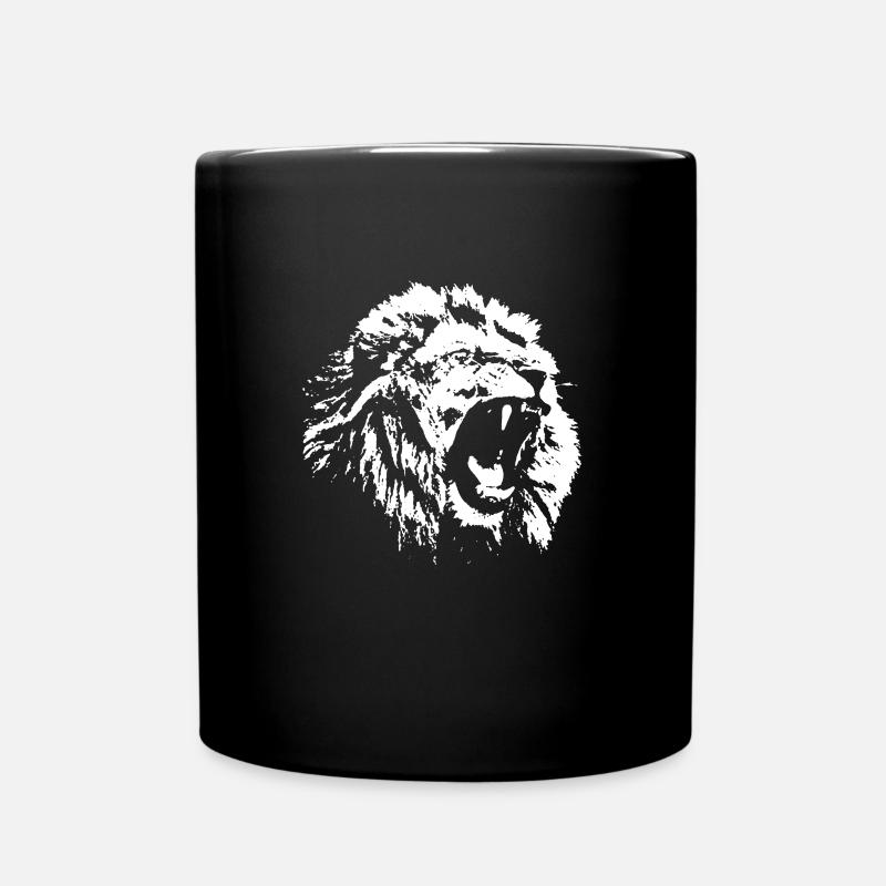 Löwe Tier Raubkatze Katze - Tasse einfarbig - Schwarz