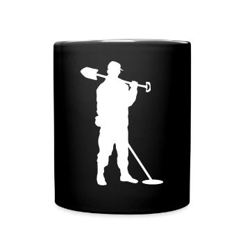 Probe walker while puttering with the metal detector - Full Colour Mug - black - Front