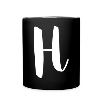 Letter H - Full Colour Mug - black - Front